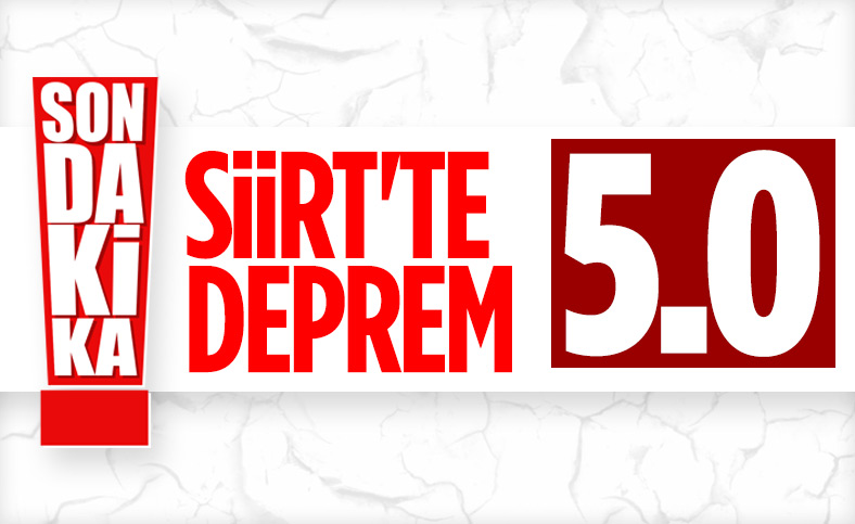 Siirt'te 5.0 büyüklüğünde deprem