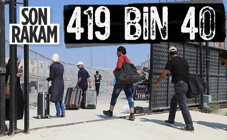 Ülkesine dönen Suriyeli sayısı 419 bin 40 oldu