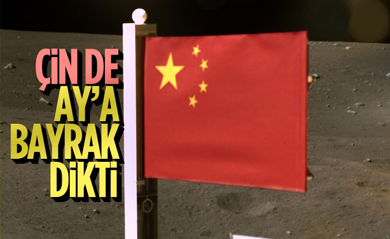 Çin Ay'a bayrak dikti