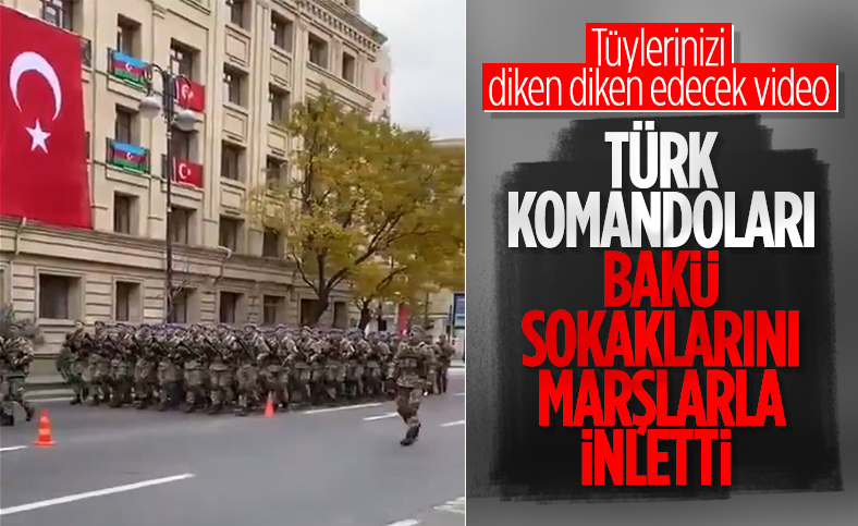 Turk Askerleri Baku Sokaklarini Inletti