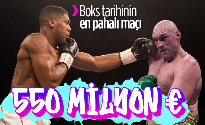 Anthony Joshua ve Tyson Fury dev maçtan 550 milyon euro kazanacak