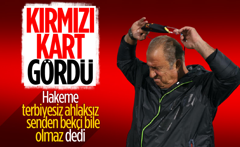 Galatasaray'da Fatih Terim kırmızı kart gördü