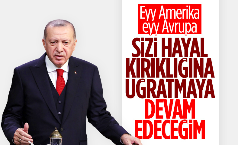 Cumhurbaşkanı Erdoğan: Türkiye'yi tehdit edenleri hayal kırıklığına uğratmaya devam edeceğiz