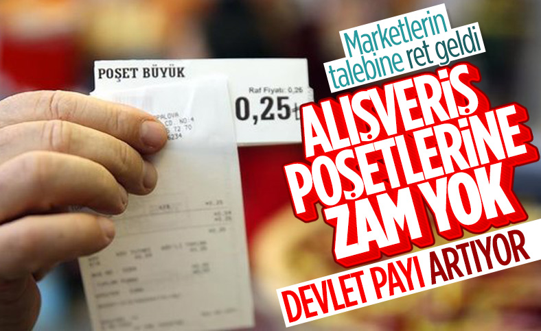 Alışveriş poşetlerine şimdilik yeni yılda zam yok