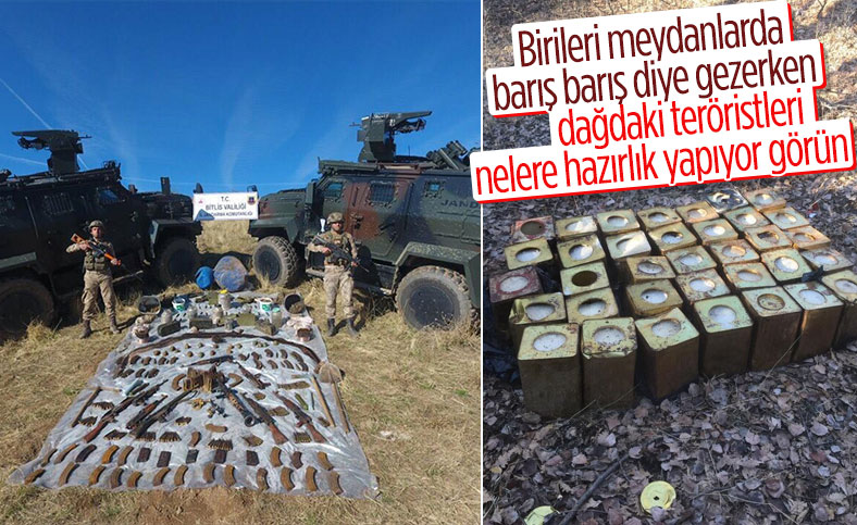 Bitlis'te PKK'ya ait 1 ton amonyum nitrat ele geçirildi