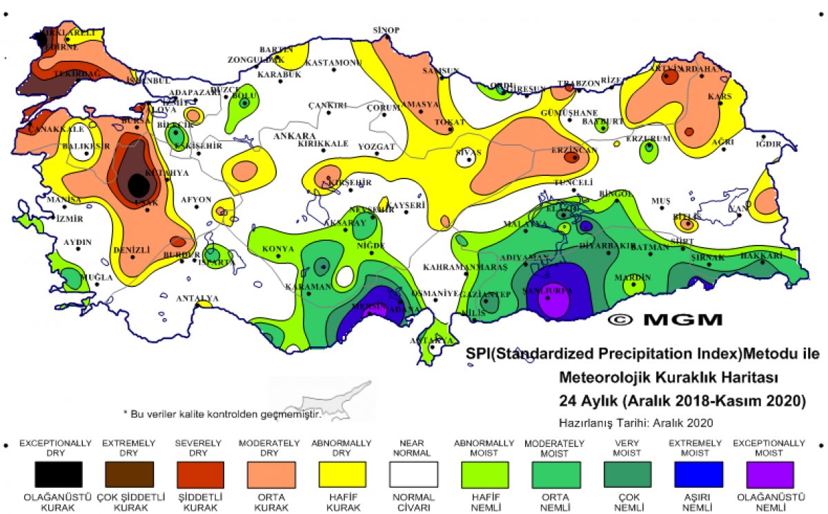 Türkiye’nin 9 aylık kuraklık haritası  #5