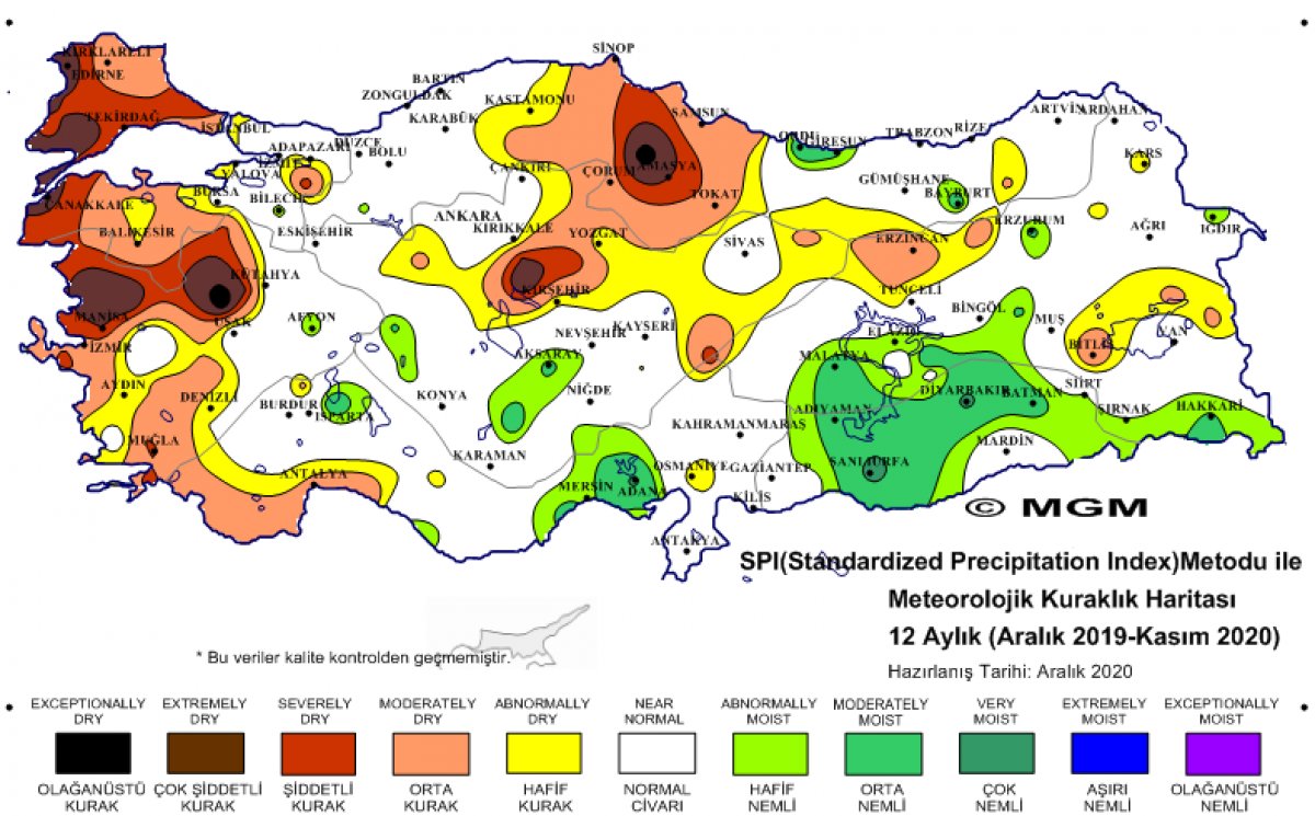 Türkiye’nin 9 aylık kuraklık haritası  #4