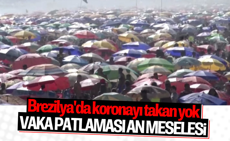 Brezilya'da halk plajları doldurdu