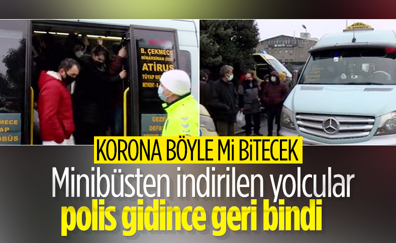 Esenyurt'ta fazla yolcu alan minibüslere ceza kesildi