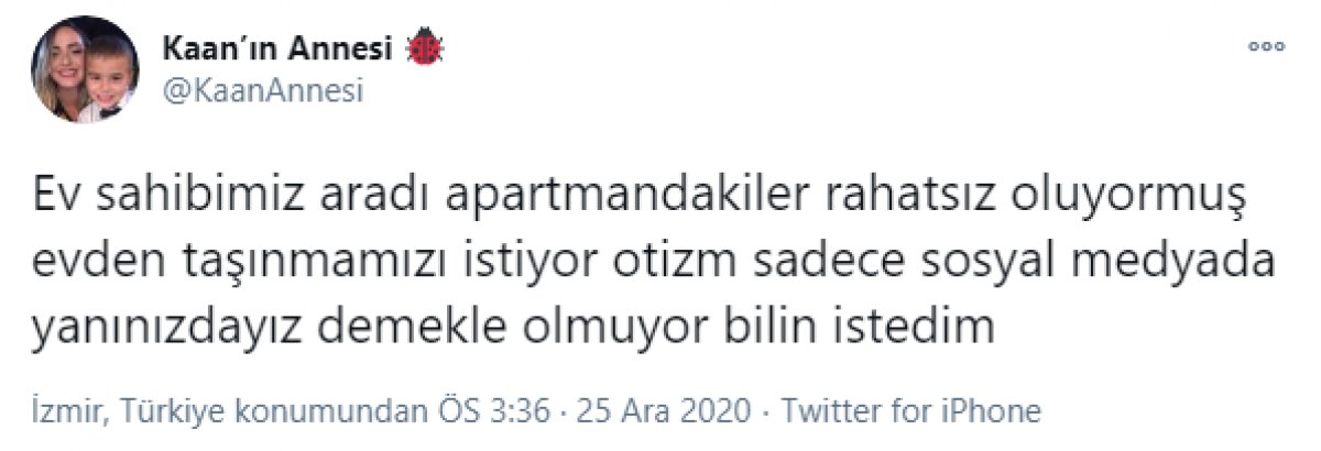 Otizmli Kaan dan rahatsız olan komşuları, evden çıkmalarını istedi #1