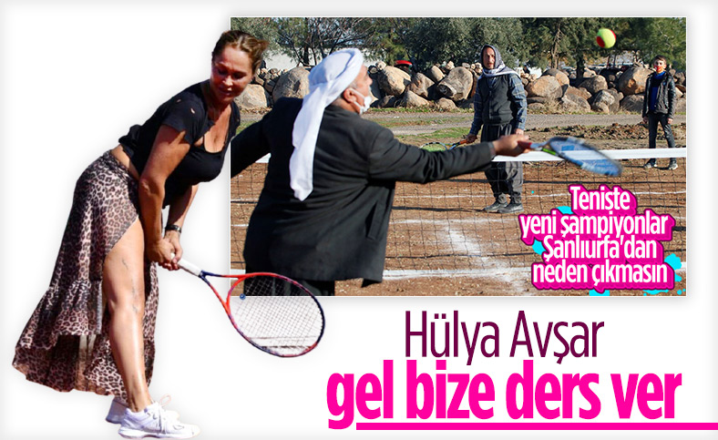 Şanlıurfalı tenisçilerden Hülya Avşar'a maç daveti