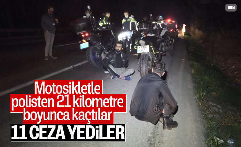 Bursa'da polisten kaçan motosikletli, 21 kilometre sonra yakalandı