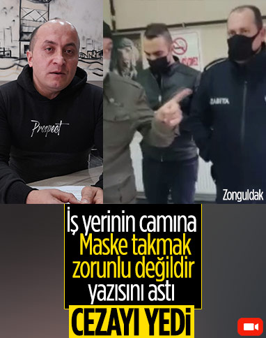 Zonguldak’ta iş yeri sahibi ile polis arasında ‘paket servis’ tartışması