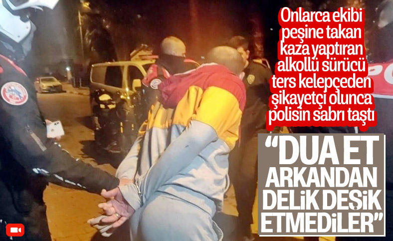 Antalya’da dur ihtarına uymayan sürücü, onlarca polisi peşine taktı