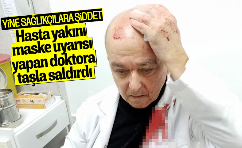 İzmir'de maske uyarısı yapan doktora taşlı saldırı
