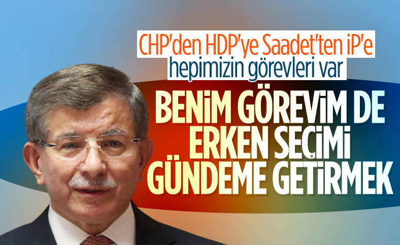 Ahmet Davutoğlu'ndan erken seçim açıklaması