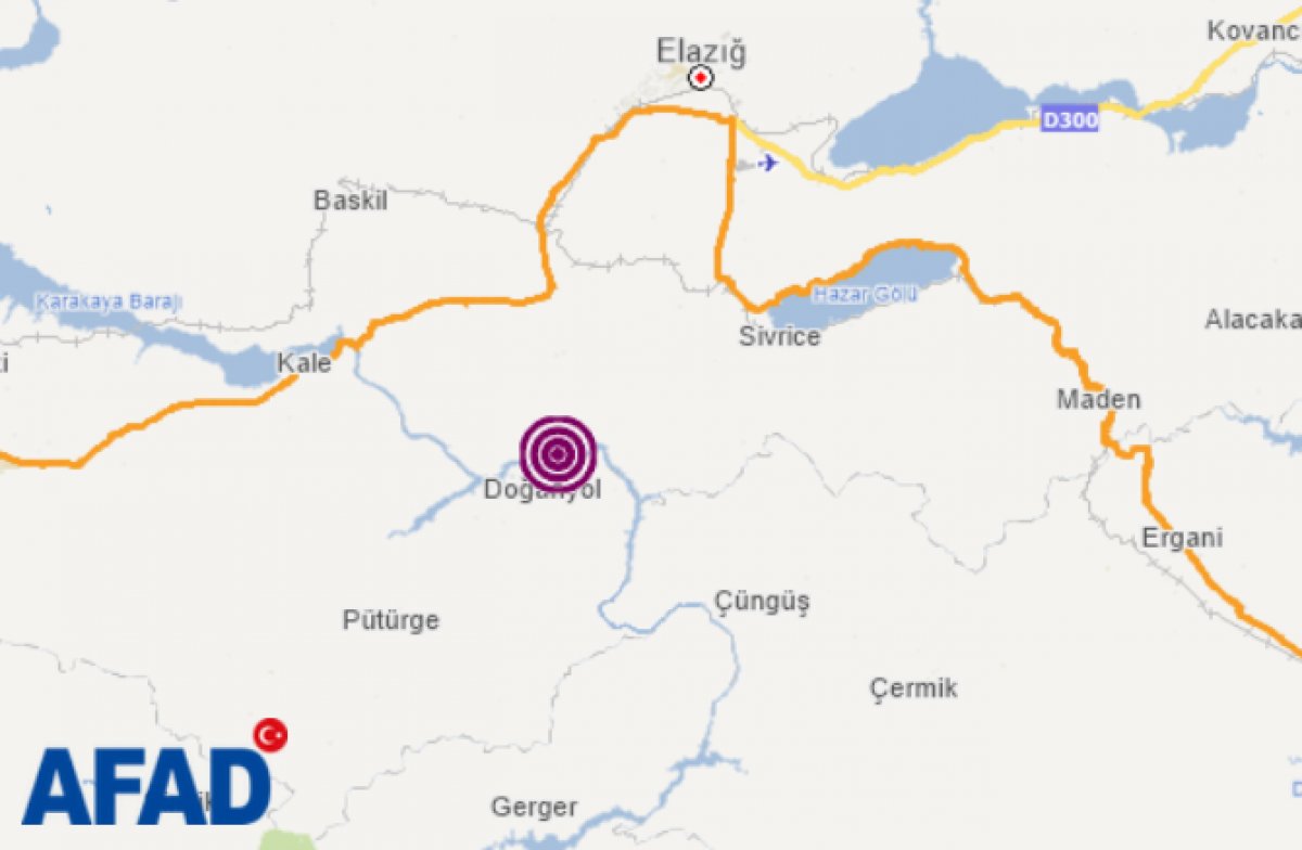 Elazığ da 4.2 büyüklüğünde deprem #1