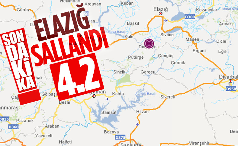 Elazığ'da 4.2 büyüklüğünde deprem