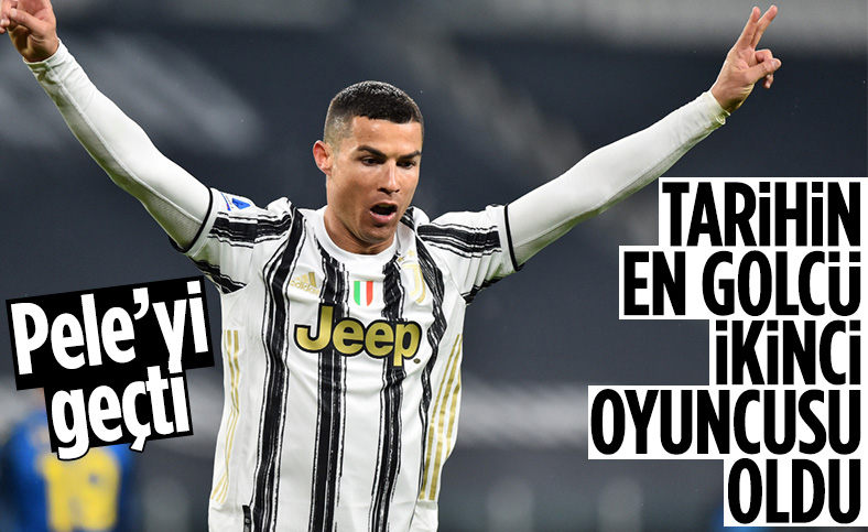 Ronaldo, Tarihin en golcü ikinci oyuncusu oldu