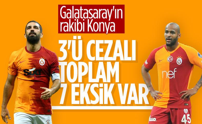 Galatasaray'da 7 isim Konyaspor maçında yok