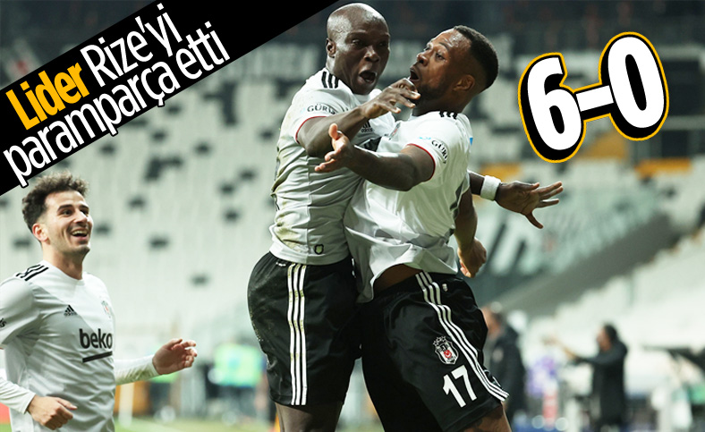 Beşiktaş Larin'in şov yaptığı maçta Rize'ye 6 attı