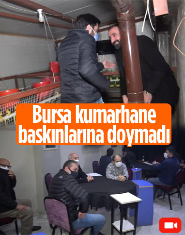 Bursa'da kumarhaneye baskın