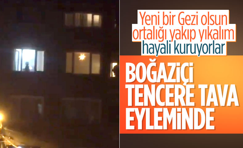Boğaziçi Üniversitesi öğrencilerinden tencere tavalı eylem