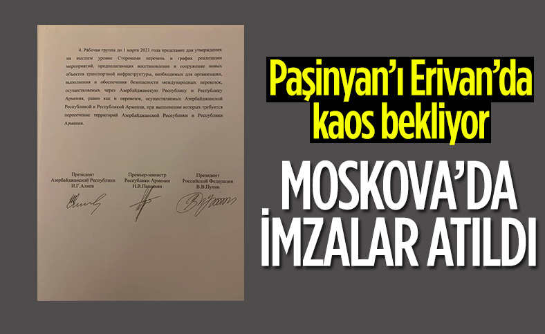 Moskova'da Karabağ'ın gelişimine dair ortak bildiri imzalandı