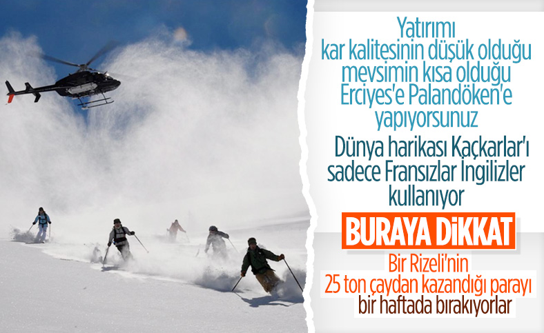 Kaçkarlar'da yapılacak helikopterle kayak sporu, Rize'yi hareketlendirdi