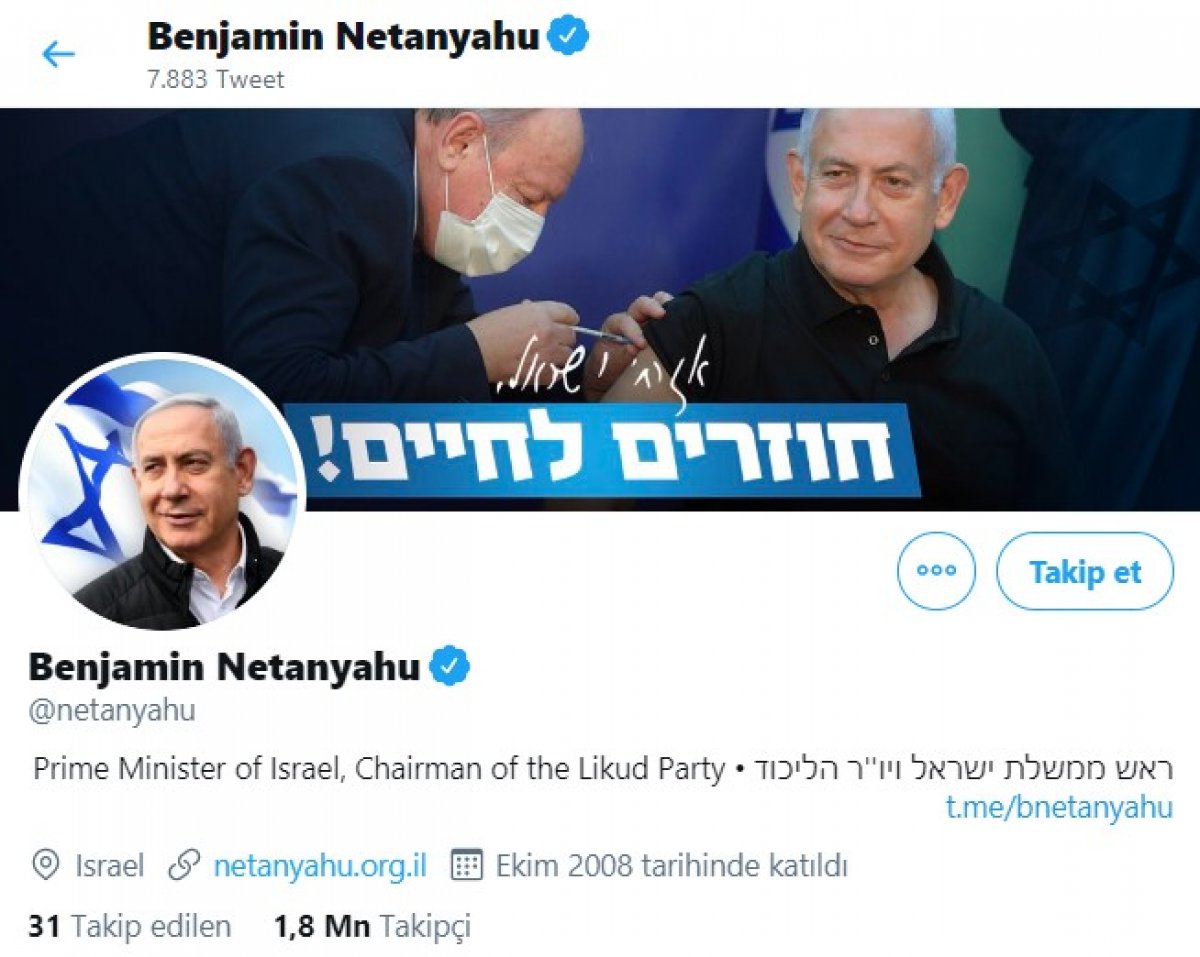 Netanyahu, Twitter hesabından Trump'ın fotoğrafını sildi 2 fsa 1901