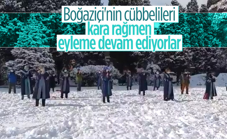 Boğaziçi akademisyenlerinden alkışlı protesto