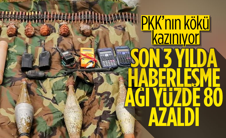 Son 3 yılda PKK'nın haberleşme ağı yüzde 80 azaldı