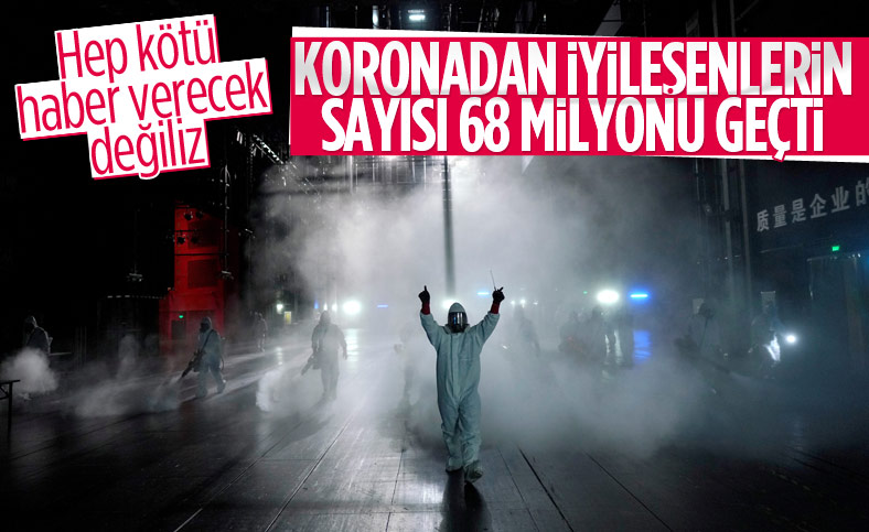 Dünyada koronavirüsten iyileşenlerin sayısı 68 milyonu geçti