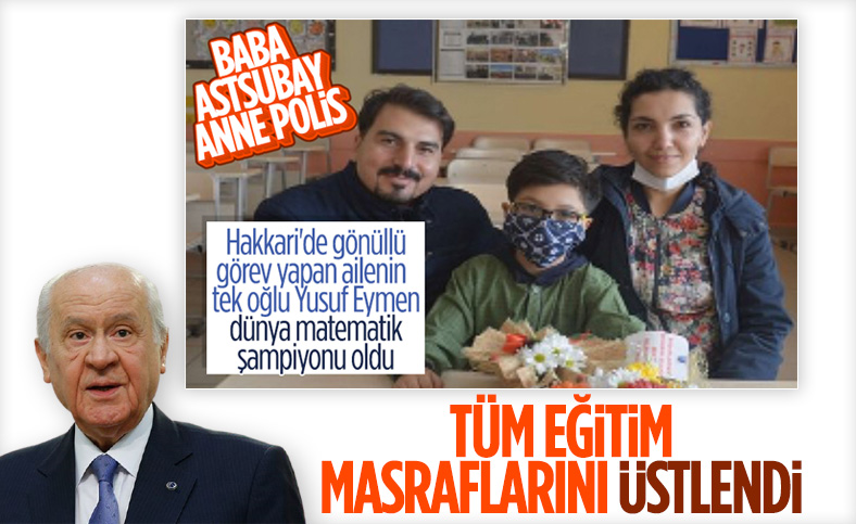 Devlet Bahçeli, matematik şampiyonu Yusuf Eymen'i tebrik etti