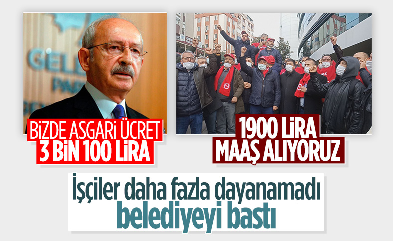 CHP'li Kartal Belediyesi işçilerinden 'toplu iş sözleşmesi' eylemi