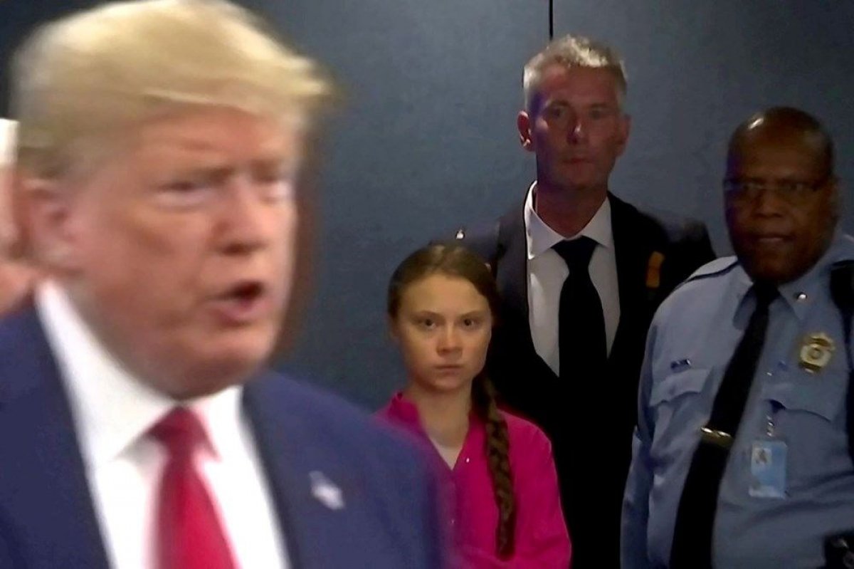 Greta Thunberg, Trump'ı kendi kelamlarıyla uğurladı 1 dsa 1155