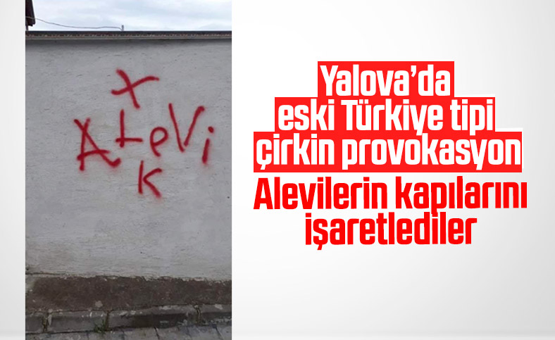 Yalova'da Alevi ailelere ait evler işaretlendi