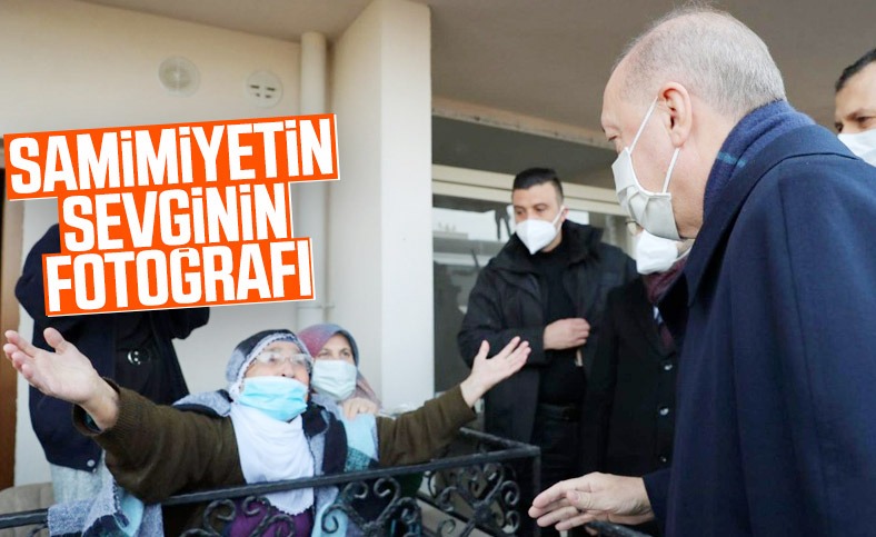 Cumhurbaşkanı Erdoğan�dan Elazığ�da ev ziyareti