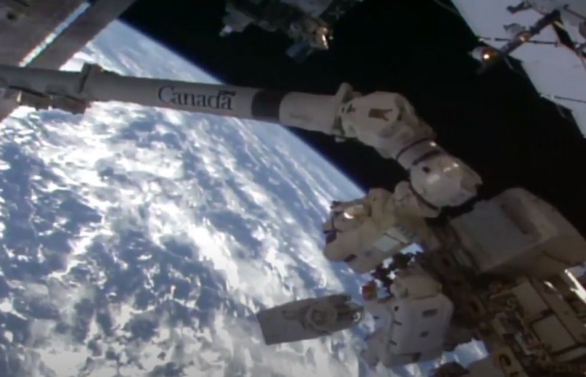 International Space Station astronauts go on a spacewalk #1