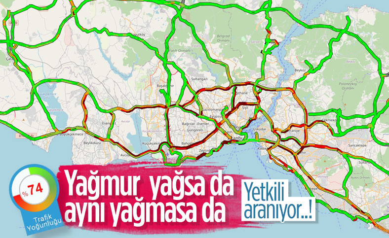 İstanbul'da kısıtlama öncesi trafik yoğunluğu