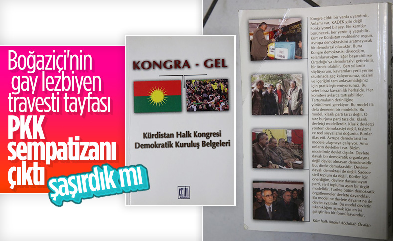 LGBT Kulüp Odası'nda PKK materyalleri