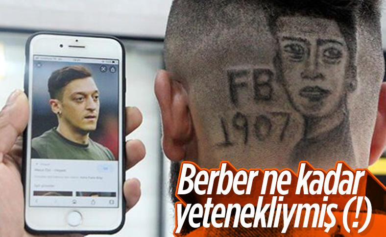 Mesut Özil'in portresini saçına kazıttı