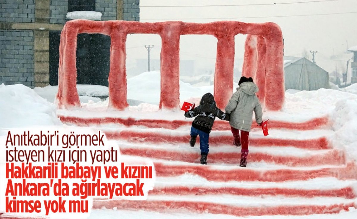 Hulusi Akar, kardan Anıtkabir yapan Hakkarili aileyi Ankara ya davet etti #5