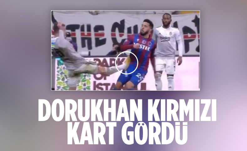 Beşiktaş'ta Dorukhan Toköz direkt kırmızı kart gördü