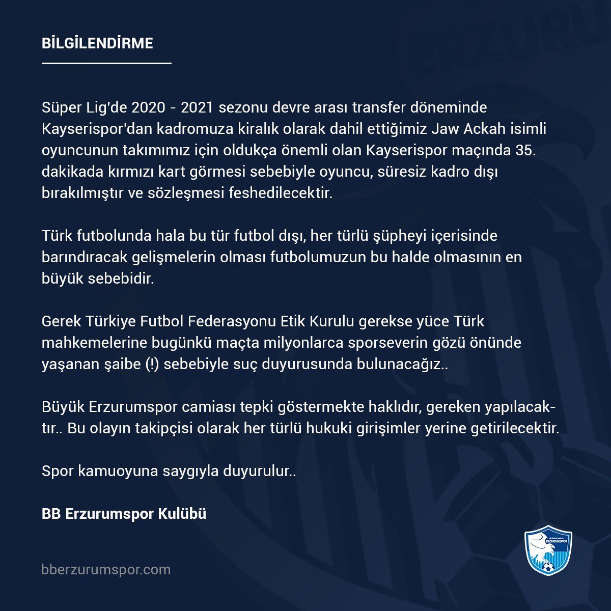 Erzurumspor Da Yaw Ackah Krizi