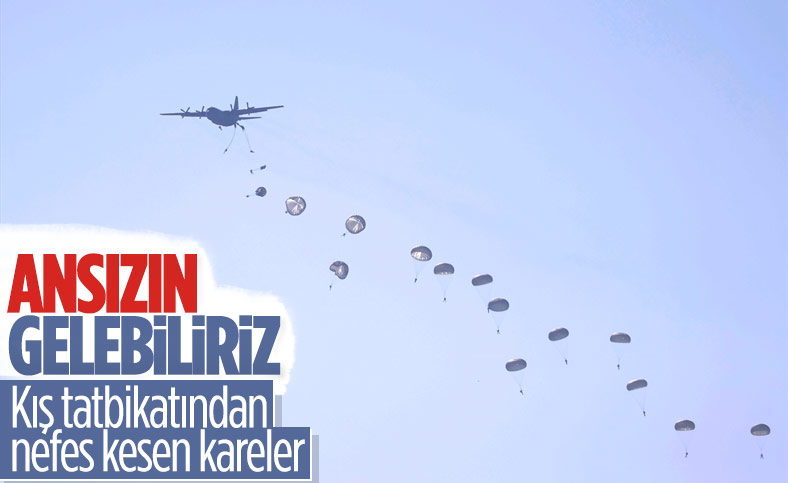 Azerbaycan -Türkiye ortak kış tatbikatından kareler