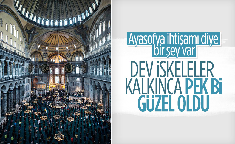 Ayasofya Camii yeni çehresiyle hayran bıraktı