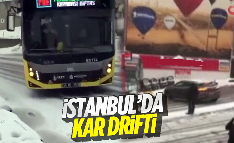 İstanbul'da kar yağışı, sürücülere zor anlar yaşattı