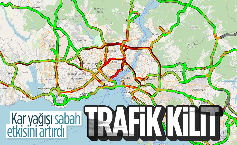 İstanbul'da yoğun trafik görüldü