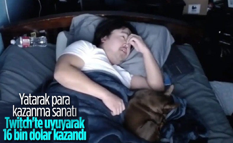 Twitch yayıncısı Asian Andy, uyuyarak 16 bin dolar kazandı